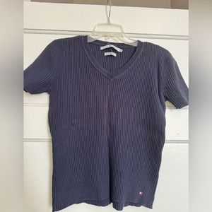 Women’s Tommy Hilfiger Navy Short Sleeve Sweater Size Medium
